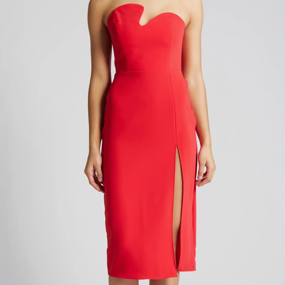 Amanda Uprichard Strapless Puzzle Dress